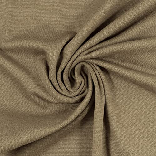 Heike van Swafing Bündchenstoff Meterware Bündchen 50cm breite 95% Baumwolle, 5% Elasthan 56 Farben Schlauchware (0673 Camel)