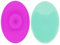 2 pezzi Spazzola Pulizia Viso in Silicone,pennelli per la pulizia del viso in silicone,Morbido Viso Pulizia Pennello,spazzola per la pulizia dei pori,per pelle Qualsiasi tipo(Rosa+verde chiaro)