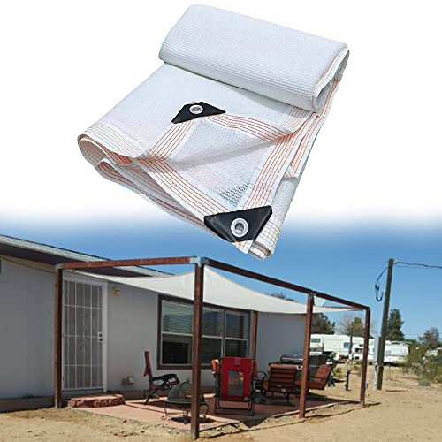 Malla De Sombra Blanca, 50% Red Ligera Anti-UV 90% con Ojales, Tela para Sombra para Invernadero, Cobertizo De Estacionamiento, Caseta De Jardín (Size : 3x5m/10x16.5ft)