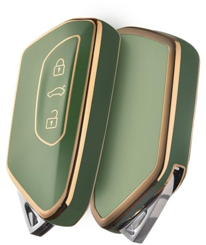 OATSBASF TPU Autoschlüssel Hülle, Golf 8, ID Serie, Kompatibel mit VW Seat | Für Seat, ID.3, ID.4, Leon MK4, Tarraco, Ateca, Skoda Octavia, kratzfest, 360 Grad Schutz, volles Signal, Premium Optik