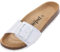 Palado Pantoletten Damen Malta EGS Lack – bequeme Sandalen Made in Spain - Hausschuhe mit dämpfendem Kork-Fußbett - modische Sommerschuhe Weiß/Weiß UK3,5 - EU36