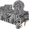 POPOYU 37Pcs Jungle Safari Animal Print Tableware Set,Zebra Print Paper Plates 9 Inch,Napkins,Table Cloth,Zebra Print Party Decorations for Jungle Safari Animal Wild One Birthday Hen Party Supplies