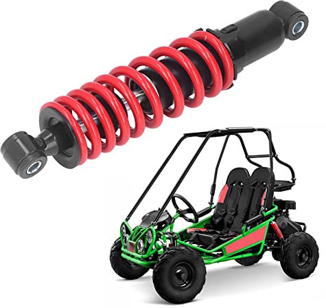 Tissting Motorrad Stoßdämpfer Hinten 285mm 1200 Lbs 10mm Loch Moped Federdämpfer Verstellbarer Dämpfung Dämpfer für 50cc bis 125cc Go Karts, Dirt Pit Bike, ATV