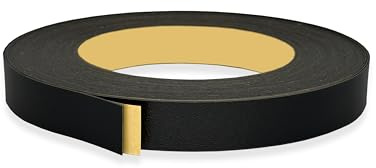 Schwarzes PVC-Klebeband, 1,9 cm x 7,6 m, selbstklebend, Furniereinfassung, Zierleiste, Holz, Laminat, Schrank, Möbel, Sperrholz, Resopa, Regal, Arbeitsplatte, Tisch, Reparaturstreifen, Bandrolle