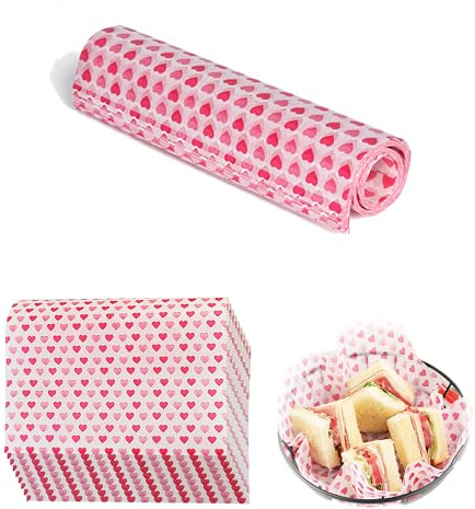 50 Piezas Alimentos Envoltorio, Papel Antigrasa, Papel de Regalo para Hornear, Envoltorios para Sándwiches, Hojas de Papel Encerado Impermeables, para Pasteles de Sándwich Deli, Queso