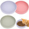 3 Stück Katzennapf, Futternapf Katze, Tricolor Katzen näpfe,18cm Silikonnapf Breit Katzen napf, für Trockenfutter und Nassfutter(Grün, Rosa, Lila)
