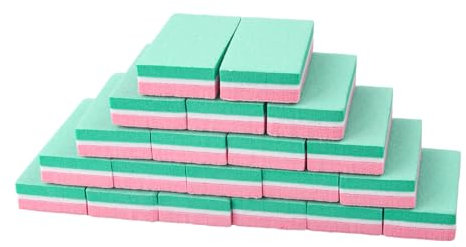 20 Pezzi Buffer per Unghie, Spugna Buffer Unghie, Nail Buffer Quadrato, Doppia Faccia Lime per Unghie, Buffer Blocco a Doppia Faccia 100/180 Adatto per Uso Domestico e in Salone
