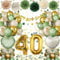 Decoracion 40 Cumpleaños Verdes Oro, Globos 40 Cumpleaños, 40 Años Globos Decoración Cumpleaños, Decoracion Fiesta 40 Cumpleaños, Guirnalda y Globos para Hombres Mujeres 40 Años Reutilizable