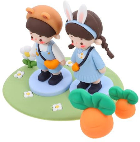 SOLUSTRE 1 Satz Innendekorationen für Autos Paar-Dekor Hochzeitstag kleine Paarfiguren Miniaturpaarfiguren Valentinstag auto dekoration auto zubehör Paar-Ornament Figuren Wohnkultur Plastik