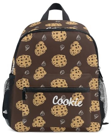 Reiacy Delicious Cookies Prints Kleinkinder-Rucksack mit Namensschild, Kinderrucksack für Kita, Reisen, Schule, mehrfarbig, S