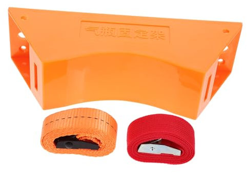 ULTECHNOVO Wall Mounted Propane Tank Holder Bracket with Fixing Strap, Easy to Install and Stable Nylon Plastic Gas Cylinder Stand, Suitable for Factory and School Use