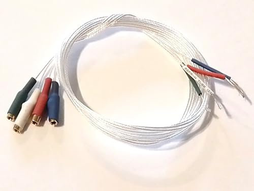 Replacement Tonearm Rewiring Leads Cables Suitable For Use With Rega RB600, RB700, RB880, RB900 & RB1000 Vintage Turntables Vinyl Record Players (Litz 5N Silver Leads)