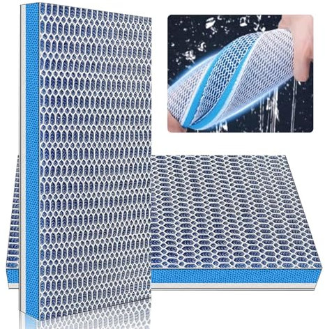 2 Stück 8D Filterwatte Aquarium, 8D Filtermatte Aquarium, 11 x 50 x 2CM, Mehrfachfiltration, Leicht Zu Reinigen, Biochemischer Füllstoff Wabenstruktur, Geeignet zum Filtern von Schmutz in Aquarien