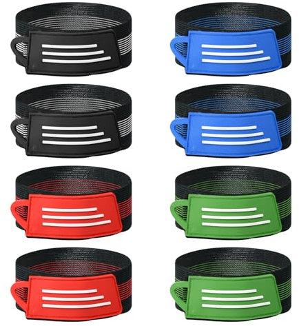 RoxNvm Serre Pantalon Velo, 8 Pièces Brassard Reflechissant Élastiques, Haute Visibilité Dispositifs Réfléchissants Running, Bandes Reflechissantes, pour la Course à Pied vélo Chien Marche Jogging