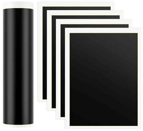Tagtight 4 Stück Schwarzes Lasergravur-Markierungspapier 39 X 27 cm Lasergravur auf Metall, Laserfarbgravurpapier für Metall, Glas, Keramik
