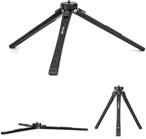 Zeadio Hochleistungs-Metall Stativ - Höhenverstellbares universales Mini-Tischstativ für Kamera, Gimbal, Action-Cam, Camcorder, Mikrofon, LED-Licht UVM. (40kg Tragkraft)