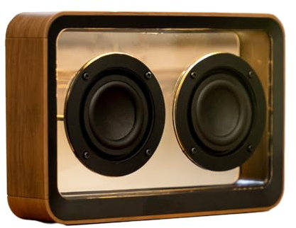 Fangxuee Enceinte Bluetooth Rétro Transparente Connexion Barre de Son Stéréo Bluetooth Lecteur de Musique MP3 sans avec Veilleuse B