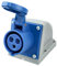 Jandei - Enchufe Base Conector de Potencia, Toma industrial 2P+E 6H 200-250 Vac IP44 (Hembra Pared 16A)
