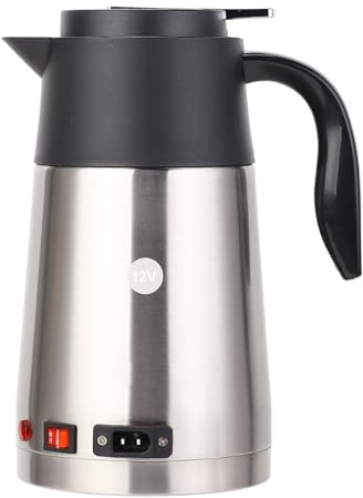 Portable 1300ml 12/24V, Travel Car Truck Electric Kettle 1200ml Large Capacity Car Kettle 12 V Motorhome Parts & Accessories Water Heater Fast Boiling with Cigarette Lighter (12V)
