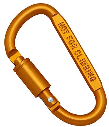 WOURRD Outdoor D Verriegelung Carabiner D Schlüsselbund Clip Klettern Carmabiner Campingzubehör Langlebig