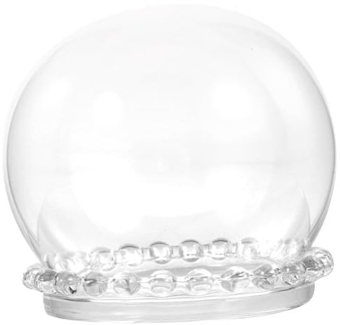 CLISPEED Abdeckplatte aus Glas Party Kuchen Glocke Cupcake-Halter rustikal Anzeige für Etagere mit Kuppeldeckel zartes Desserttablett Kuchenplatte mit Kuppeldeckel Tortenplatte Transparent