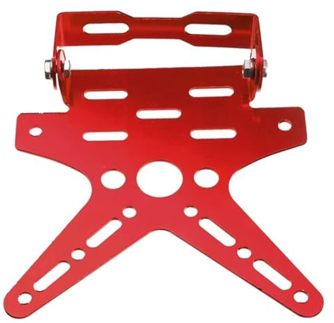 BSWRTH Motorbike Tail Bracket Alloy Universal Motorcycle License Plate Holder Mount Bracket Aluminum Adjusted Registration Number Plate Cover