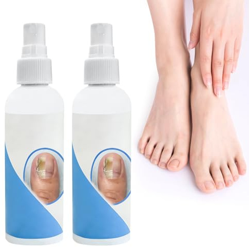 Toivize 2 Pièces Sprays Pieds, Spray Antifongique Pieds & Ongles, Spray contre la Mycose des Ongles, Soin des Pieds, Améliore le Confort des Pieds, Hydrate et Protège la Peau & les Ongles, 100ml*2