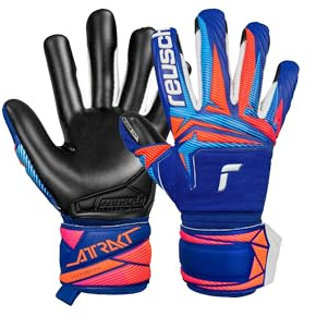 Reusch Torwarthandschuhe Kinder | zuverlässiger Grip & atmungsaktiv | für Training & Spiel, geeignet für Naturrasen, Kunstrasen & Hartplatz, Größe 4-8, Attrakt Infinity Evolution NC Junior