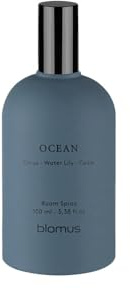 blomus Raumspray -TUOKSU- | Farbe Tradewinds | Duft Ocean | 100 ml | Aus Glas und Kunststoff; Zur schnellen Raumbeduftung; Maße 5,4 x 5,4 x 12,3 cm
