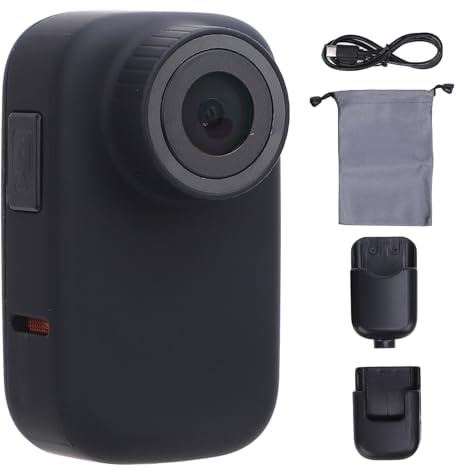 WUGHVS Pet Body Worn Camera, HD Wasserabweisende Tragbare Action Cam für Hunde und Katzen, Leichte Kamera für Outdoor Reisen und Abenteuer (Schwarz)