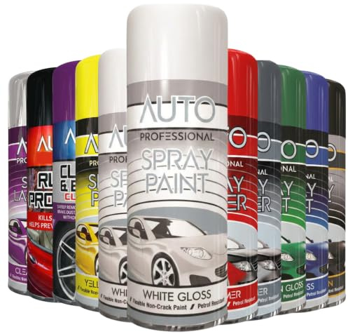 AUTOfactory GB 1 x Auto Extreme White Gloss Spray Paint 400ml Professional Quality, Perfect Finish Multipurpose Aerosol for Cars, Bikes,Vans, Metal, Wood - ASP-1