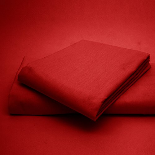 Artistic Fashionista Limited Non-Iron EASY CARE 16 (40cm) Extra Deep Fitted Bed Sheet - PERCALE Quality for Thick MATTRESS - Single, Double, King & Super King- ALL UK SIZES NEW (King Size, Red)