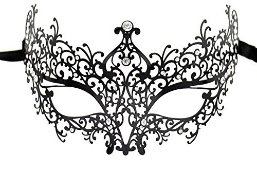 Lady of Luck Metall Venezianischen Maskerade Maske Kristallen Laser Cut für Frauen