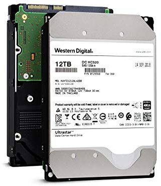 HGST WD Ultrastar DC HC520 HUH721212AL4200 Disque Dur Interne 12 to 7200 TR/Min SAS 12 Go/s Interface 4Kn ISE 3,5 Helium Data Center Enterprise 0F29560