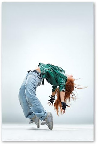 Postereck - 0636 - Hip Hop, Move Tänzerin Frau Street Dance Musik - Wandposter Fotoposter Bilder Wandbild Wandbilder - Poster - DIN A2-42,0 cm x 59,4 cm