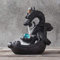 XUDREZ Brûleur d'encens Dragon en céramique Fait à la Main avec Perles en Verre et 20 cônes d'encens à Reflux - pour la décoration de la Maison