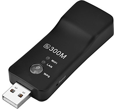 VBESTLIFE WLAN Netzwerkadapter Smart TV mit 300M Signalverstärker USB Wireless Repeater