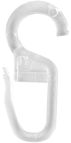 Bestlivings Faltenlegehaken im 50er Pack, Faltenhaken für Gardinenringe mit bis zu Ø 9 mm (Stärke) in der Farbe: Transparent