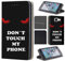 CoverHeld Hülle für Samsung Galaxy A5 2017 Handyhülle Bild 2002 Don´t Touch My Phone Rot Schwarz aus Kunstleder Schutzhülle Flipcover Handy Case Hülle für Samsung Galaxy A5 2017