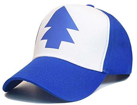 Gravity Fälle Kinder Cap Dipper Einstellbare Cotton Baseball-Mütze Kiefer Sun Caps mit Visiere für Kinder,Blue,56-58cm