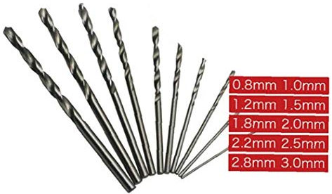 Lankater Mini Haute Vitesse 10pcs / Set en Acier Blanc Foret HSS éléments pour l'outil Rotatif Dremel