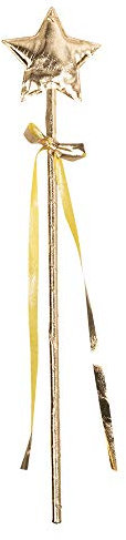 Boland - Baguette Magique ÉTOILE Ruban FÉE 40CM Or