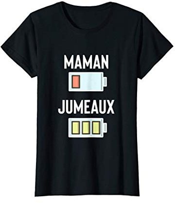Femme Pour Maman fatiguee de Jumeaux T-Shirt