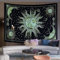 THE ART BOX Boho Deko Teppich Kinderzimmer Schlafzimmer Tagesdecke Aesthetic Bettwäsche Wandteppich Tumblr Wanddeko Wohnzimmer indie room decor, 100% Baumwolle, Grün, 75X100 Cm
