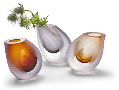 Philippi - OPAK Vase oder Gefäß - von Hand gefertigt - Glaskunst in schönster Form - in 2 Farben erhältlich (Snoke)