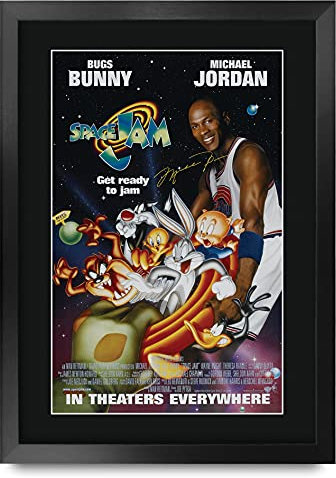 HWC Trading FR A3 Space Jam Gifts Poster, signiertes Autogramm, für Film-Fans, gerahmt, A3