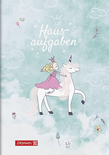 Brunnen Aufgabenheftn A5, Unicorn Princess, Hausaufgabenheft, 48 Seiten