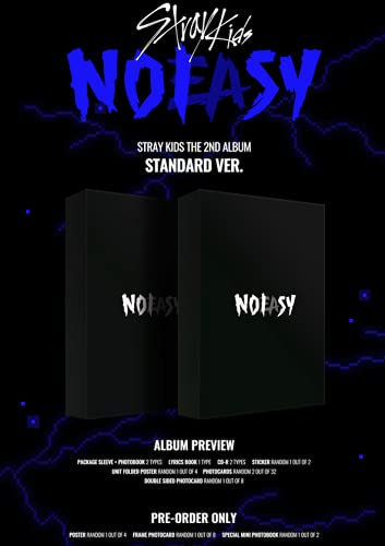 STRAY KIDS - NOEASY STANDARD VERSION-[TYPE B] THE 2ND ALBUM_PHOTO BOOK_PRE-ORDER_FOLDED POSTER_BONUS (5 PHOTO CARDS)
