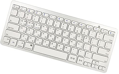 #N/A/a Teclado Inalámbrico Bluetooth Coreano de 78 Teclas Plateado para iPad