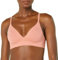 Amazon Essentials Bralette Sfoderata in Cotone e Pizzo Donna, Rosa Salmone, 44